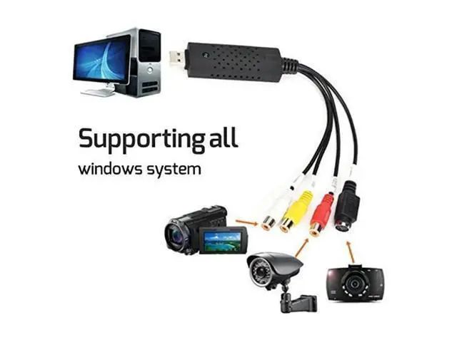 Alt view image 4 of 5 - USB 2.0 capture Card 1 Channel VCR VHS TV to DVD DVR Digital Converter NTSC PAL Video Audio Adapter