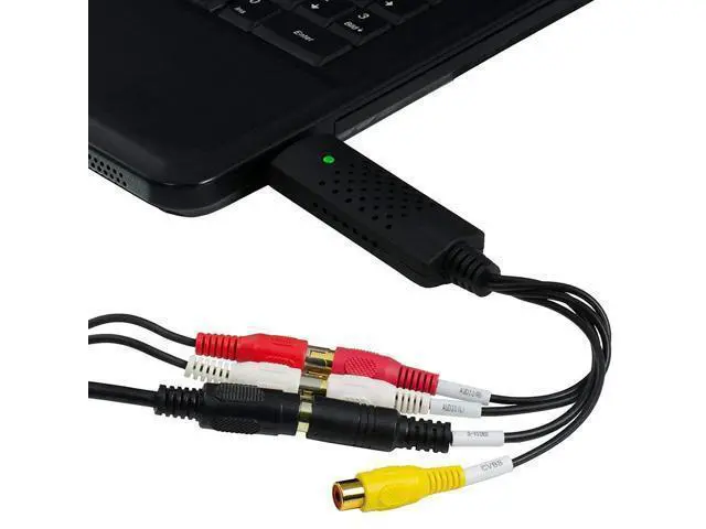 Alt view image 3 of 5 - USB 2.0 capture Card 1 Channel VCR VHS TV to DVD DVR Digital Converter NTSC PAL Video Audio Adapter