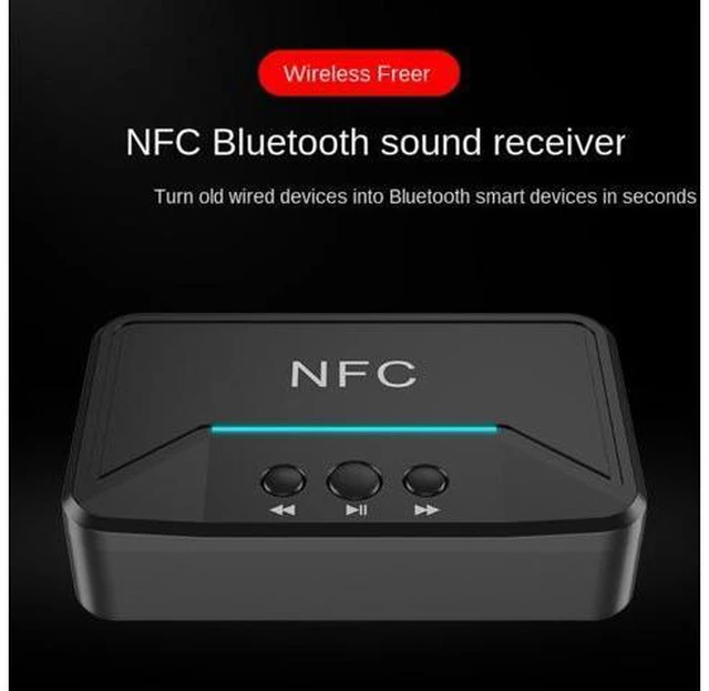 Alt view image 3 of 3 - Wireless Bluetooth-compatible 5.0 Receiver Adapter NFC 3.5mm RCA Audio Music AUX Dongle Stereo Receptor for Amplifier Speaker