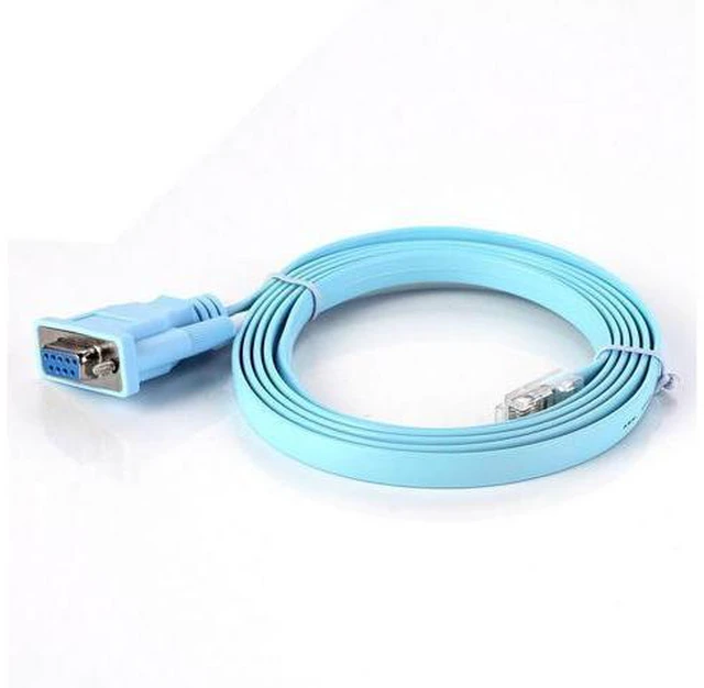 Main image of 1pc 1.5m Blue RJ-45 to DB Cable Professional RJ45 CAT5 Ethernet to DB 9Pin RS232 Serial Cable Adapter For Console Cable