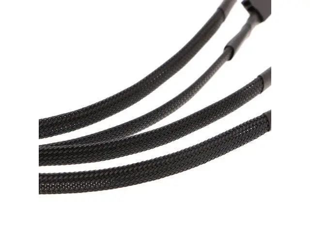 Alt view image 6 of 6 - New 1 To 4 Way Y-Splitter Sleeved 4-Pin Molex Fan Male To 4x 3-Pin/4-Pin PWM Male Connector For Fan Extension Adapter Cables