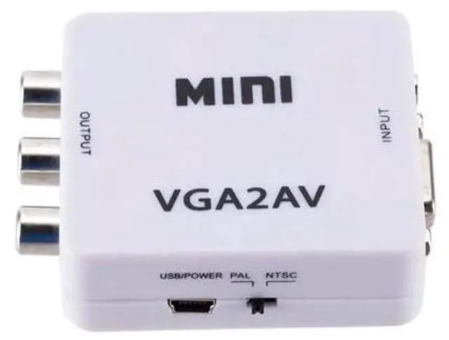 Main image of 2020 VGA to AV Mini Converter Adapter Support 1080P VGA2AV Converter PC to TV HD Computer to TV Wholesale