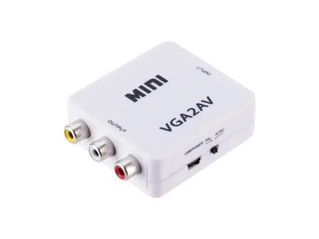 Alt view image 2 of 5 - 2020 VGA to AV Mini Converter Adapter Support 1080P VGA2AV Converter PC to TV HD Computer to TV Wholesale
