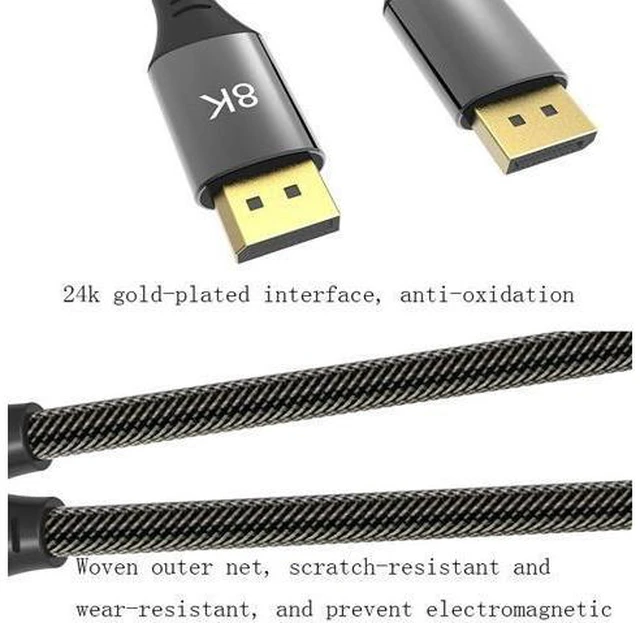 Alt view image 2 of 5 - 1.5m DP1.4 Version 8K DisplayPort Male to Male Computer Monitor HD Cable