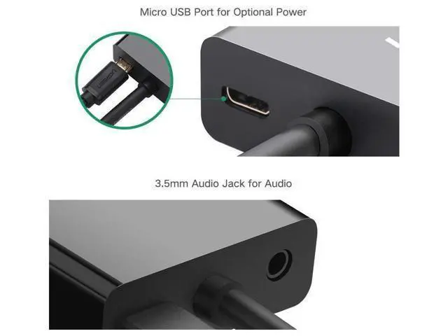 Alt view image 3 of 6 - VGA to HDMI Adapter Cable, VGA Male to HDMI Female Cable Converter Adapter with 1080P HD Video and USB Audio Support for Connecting Old PC, Laptop with a VGA Output to New Monitor, HDTV