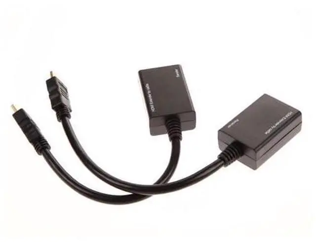 Main image of 2PCS/Set HDMI Over RJ45 CAT5e CAT6 Cable LAN Ethernet Balun Extender Repeater 1080p 3D 30M