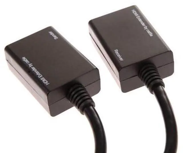 Alt view image 5 of 6 - 2PCS/Set HDMI Over RJ45 CAT5e CAT6 Cable LAN Ethernet Balun Extender Repeater 1080p 3D 30M