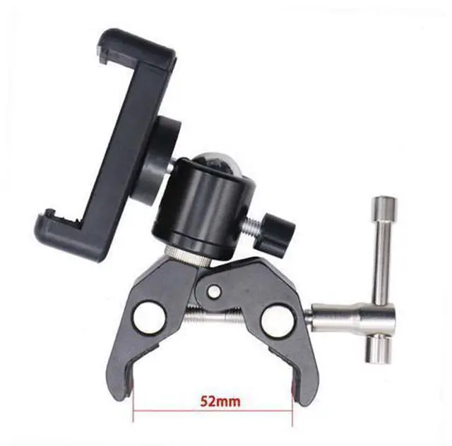 Alt view image 3 of 4 - Universal Super Clip Clamp Mount with 1/4" Screw Ball Head Mount for Cameras Lights Umbrellas Hooks Shelves Plate Glass