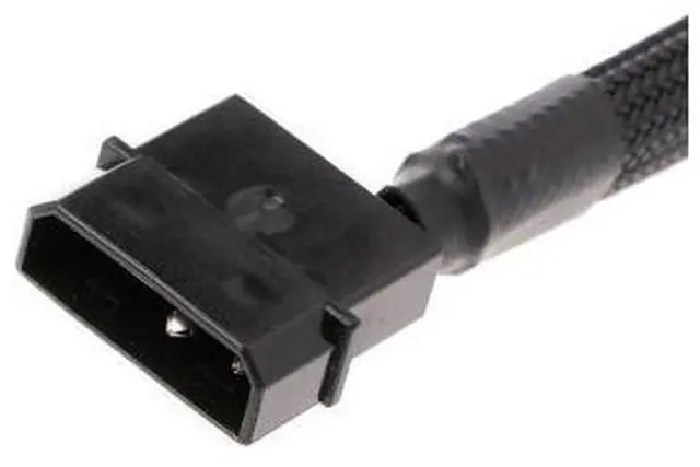 Alt view image 4 of 6 - New 1 To 4 Way Y-Splitter Sleeved 4-Pin Molex Fan Male To 4x 3-Pin/4-Pin PWM Male Connector For Fan Extension Adapter Cables