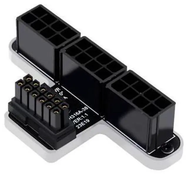 Main image of ATX3.0 12VHPWR 12+4P 600W 180 Degree Power Adapter Connector Converter for Desktops 3x8P to 40 Series Graphics Card(PH316 38A)