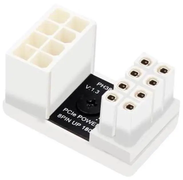 Main image of ATX 8pin Male 180 Degree Angled to 8 Pin Female Power Adapter for Desktops Graphics Card GPU PCIe 8 Pin U Turn Connector(Type A)