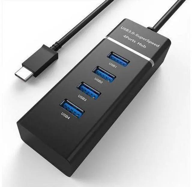 Main image of USB-C to 4-Port USB 3.0 Hub for USB Type-C Devices Including the MacBook 2016, ChromeBook Pixel and More