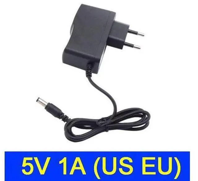 Main image of AC 100V-240V DC Power supply Adapter plug Converter 5V 1A 1000ma For LED Strip Light CCTV Charger Switch 5.5mmx2.5mm US/EU plug (US plug)