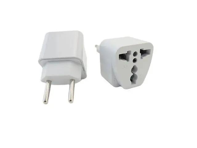 Alt view image 2 of 6 - 1/2/5pcs Universal itlay Plug Adapter USA To Euro Europe Travel Wall AC Power Charger Adapter Converter 2 Round Pin Socket(itlay) (2pcs)