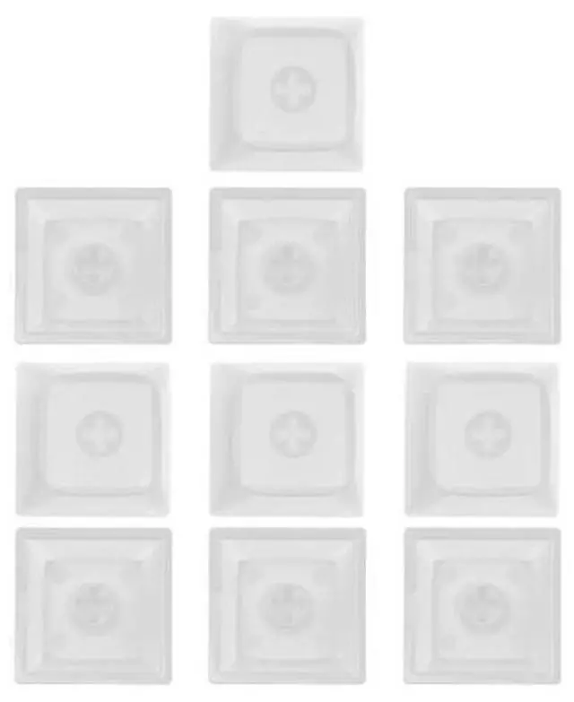 Main image of Crystal Keycaps PBT Backlit Keycaps w/ Transparent Layer for Mechanical Keyboard(Transparent White)