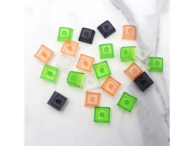 Alt view image 3 of 6 - Crystal Keycaps PBT Backlit Keycaps w/ Transparent Layer for Mechanical Keyboard(Transparent White)