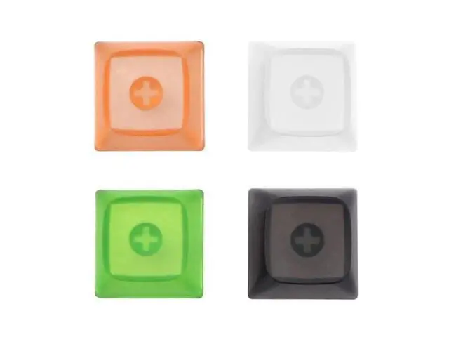 Alt view image 4 of 6 - Crystal Keycaps PBT Backlit Keycaps w/ Transparent Layer for Mechanical Keyboard(Transparent White)