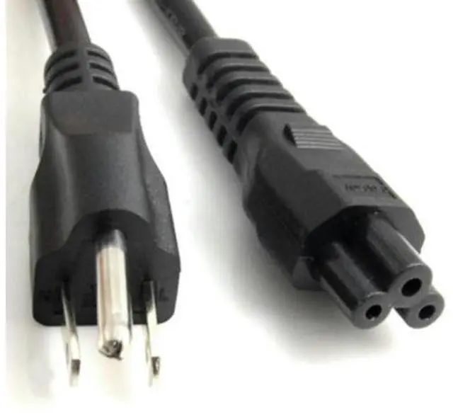 Main image of OIAGLH US Plug 5ft Cloverleaf 3 Prong AC Male Cord Power Contact Cable Lead For Laptop