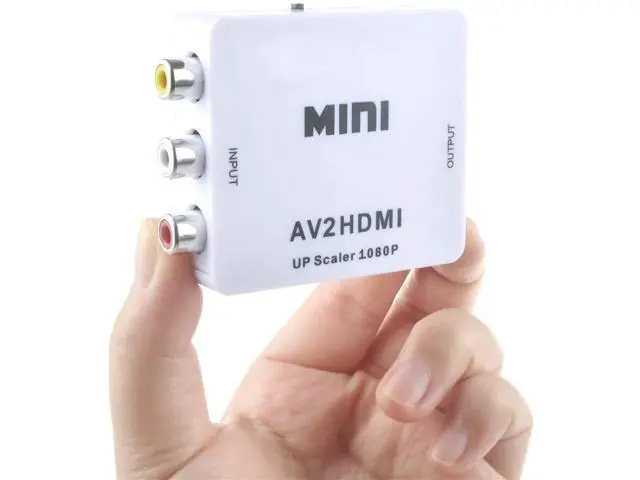 Alt view image 2 of 5 - Udigital Mini RCA/AV 3RCA Composite Video AV to HDMI Converter for TV/PC/PS3/Xbox one/Blue-Ray DVD, DVR 1080P Upscaler