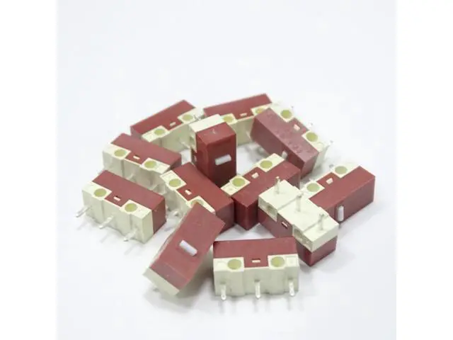 Alt view image 4 of 4 - Mouse Micro Switch HUANO White Dot 5M Clicks Microswitch 8PCS
