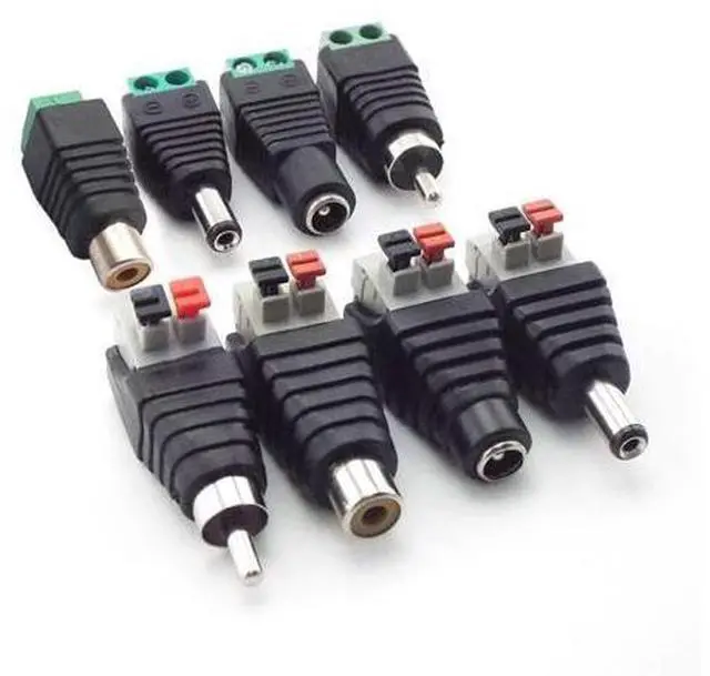 Main image of 5pcs DC RCA Female Male power Connector 5.5mm 2.1mm Jack plug audio Adapter Wire Connector For RGB LED Strip Light CCTV Camera(DC female)