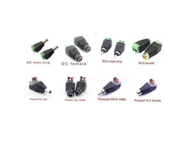 Alt view image 2 of 6 - 5pcs DC RCA Female Male power Connector 5.5mm 2.1mm Jack plug audio Adapter Wire Connector For RGB LED Strip Light CCTV Camera(DC female)