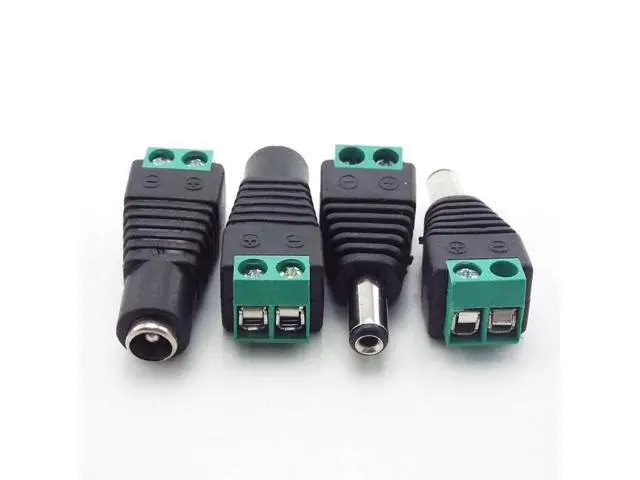 Alt view image 3 of 6 - 5pcs DC RCA Female Male power Connector 5.5mm 2.1mm Jack plug audio Adapter Wire Connector For RGB LED Strip Light CCTV Camera(DC female)
