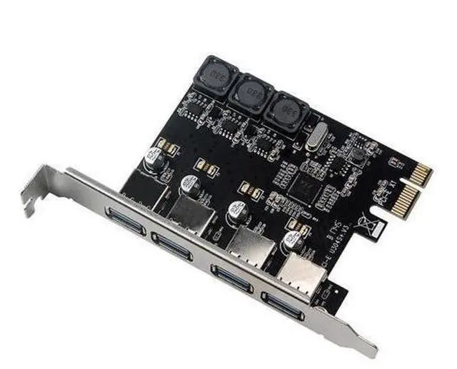 Alt view image 4 of 7 - Four Ports USB 3.0 Super Fast 5Gbps PCI-E Expansion Card PCI Express Adapter Converter Card 6A Power Supply Module For Desktop PC