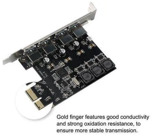 Alt view image 7 of 7 - Four Ports USB 3.0 Super Fast 5Gbps PCI-E Expansion Card PCI Express Adapter Converter Card 6A Power Supply Module For Desktop PC