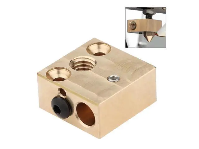 Alt view image 3 of 4 - High Temperature CR-10 Copper Heater Block All Metal Hotend Extruder Heatblock