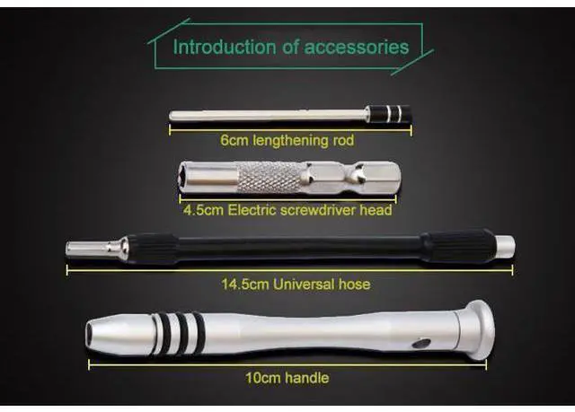 Alt view image 6 of 7 - ELECALL CRV Material 61 in 1 screwdriver Bit Magnetic Driver Kit Precision Screwdriver set Hand Tools for Phone Electronics Repair Tool Kit