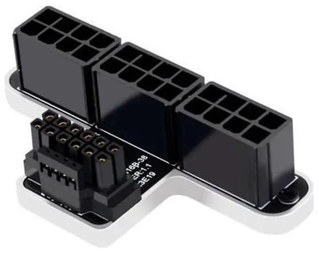 Main image of ATX3.0 12VHPWR 12+4P 600W 180 Degree Power Adapter Connector Converter for Desktops 3x8P to 40 Series Graphics Card(PH316 38B)