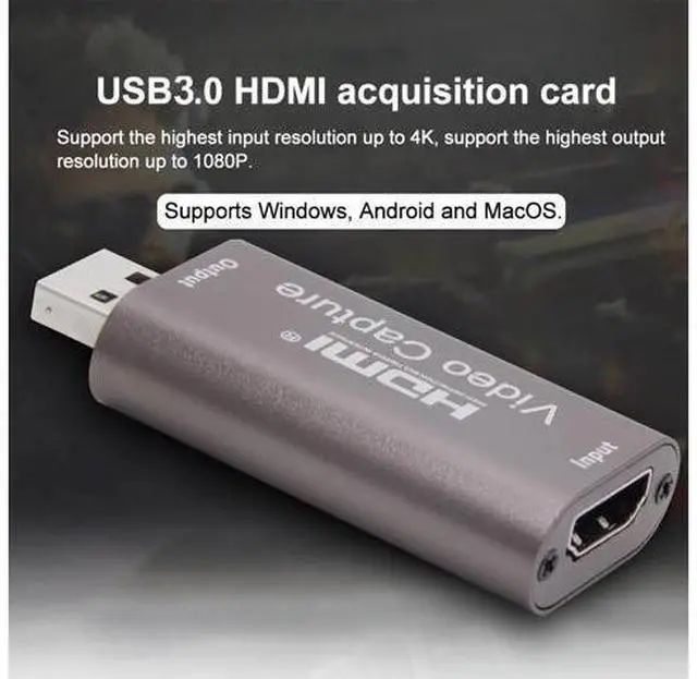 Alt view image 3 of 5 - For Gaming Audio 4K 1080P 60Hz Video Card Grabber Broadcast Computer Live Streaming USB3.0 Box