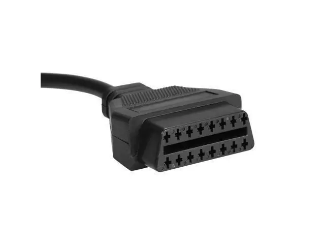 Alt view image 2 of 6 - OBD-II Extension Cable 12 Pin to OBD OBDII 16 Pin Adapter Connector Replacement for GM 12Pin 40cm