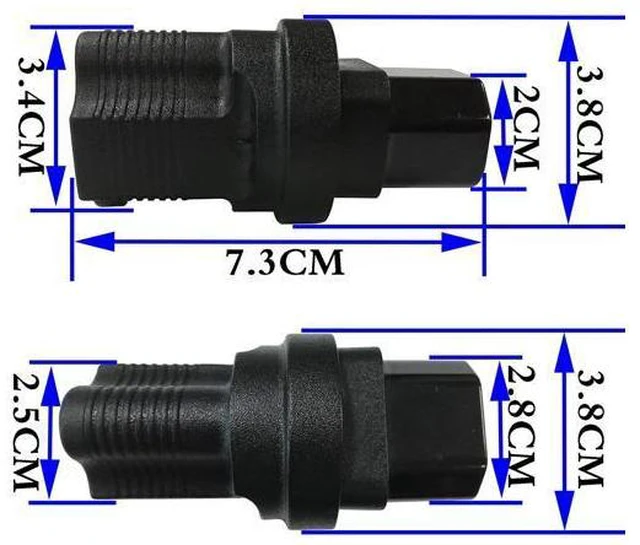 Alt view image 2 of 7 - 3 prong USA C14 to NEMA 5-15R Plug Power Adapter for Standard Computer Power Adapter 10A/250V (IG-320) (NEMA 5-15R to IEC 60320-C14)(2 pack)