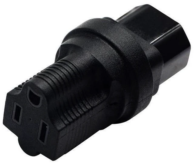 Alt view image 4 of 7 - 3 prong USA C14 to NEMA 5-15R Plug Power Adapter for Standard Computer Power Adapter 10A/250V (IG-320) (NEMA 5-15R to IEC 60320-C14)(2 pack)
