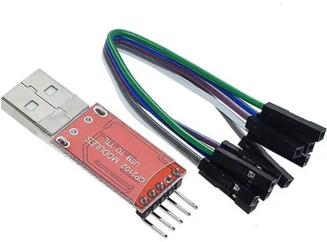 Alt view image 2 of 4 - CP2102 USB 2.0 to TTL Module Serial Converter Adapter Module USB to TTL Downloader with Jumper Wires