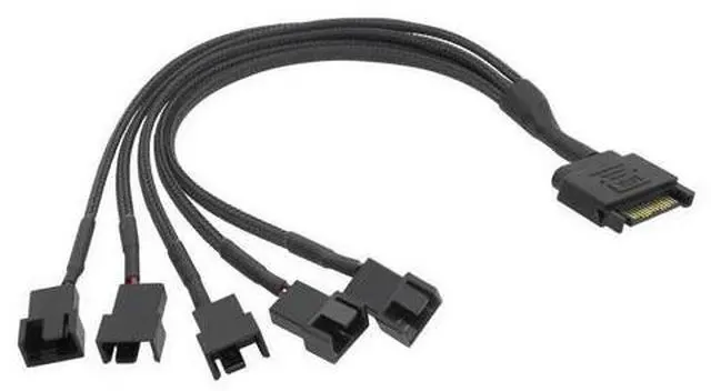 Main image of SATA 1 to 5 4-Pin Power Cable PC Computer Cooling Fan Splitter Hub Converter Adapter Extension Wire Cord