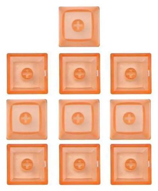 Main image of Crystal Keycaps PBT Backlit Keycaps w/ Transparent Layer for Mechanical Keyboard(Transparent Orange)