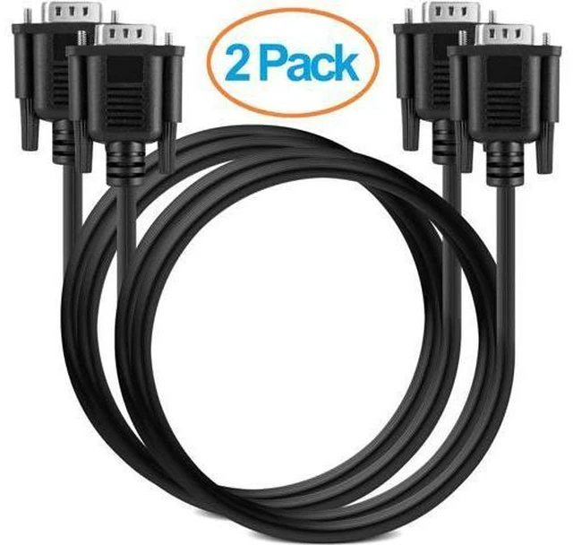 Alt view image 3 of 3 - High Resolution VGA to VGA Cable for HDTV & Computer Monitor - 6 Ft 2 Pack