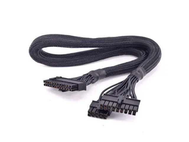 Alt view image 2 of 3 - 24Pin ATX Power Supply Cable 18+10Pin to 20+4 Pin Sleeved for Seasonic Snow Silent 750W 1050W PSU Modular