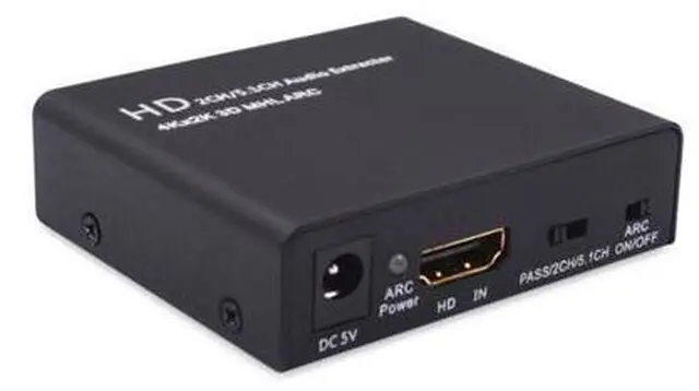 Alt view image 6 of 7 - HD 2.0 Audio Extractor Support 4K 60Hz YUV 4:4:4 and HDR HD to Optical SPDIF Analog RCA L/R 3.5mm Converter