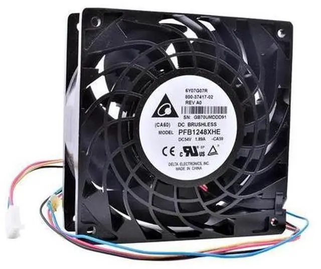 Main image of PFB1248XHE 12038 12cm 48V 1.92A double ball bearing inverter server metal fan