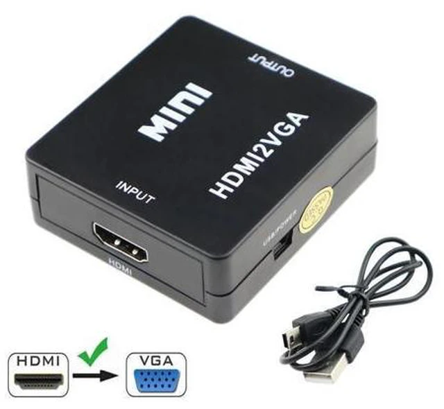 Main image of 1080P to VGA Converter Box Full HD Video 2VGA Adapter With 3.5mm Jack Audio Output For PC Laptop DVD PS4 XBOX360