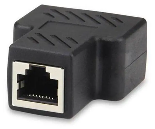 Main image of 1 to 2 Ways LAN Ethernet Network Cable RJ45 Female Splitter Connector Adapter RJ45 Splitter Extender Socket Adapter For Laptop