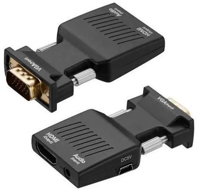Main image of VGA Male to HDMI Female Adapter Video HD 1080P Audio Converter Lot For PC Laptop