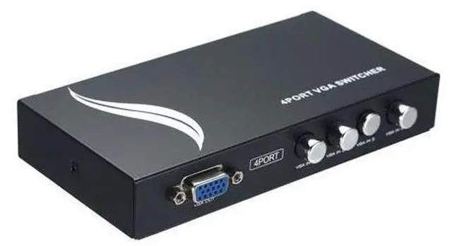 Alt view image 2 of 7 - 4 Port VGA Splitter 4-in 1-Out Video Metal Splitter Switch Adapter for LCD PC TV Monitor Sharing Monitor TV Video Splitter Support 1920*1440