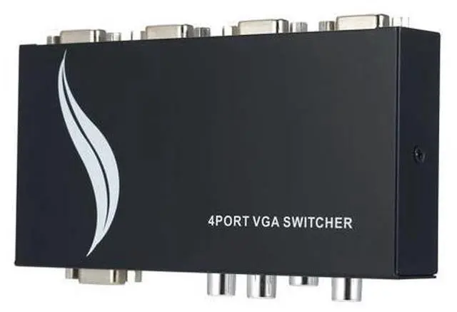 Alt view image 4 of 7 - 4 Port VGA Splitter 4-in 1-Out Video Metal Splitter Switch Adapter for LCD PC TV Monitor Sharing Monitor TV Video Splitter Support 1920*1440