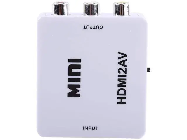 Alt view image 3 of 7 - Digital RCA to HDMI Converter,1080P AV to HDMI Video Converter Mini RCA Composite CVBS Adapter with USB Charge Cable Support 1080P for PC Laptop Mini Xbox PS2 PS3 TV STB VHS VCR Camera DVD(White)