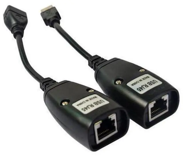 Main image of USB 2.0 Extension Adapter Up To 150ft Using RJ45 CAT5/CAT5E/6 Lan Network Ethernet Extender Cable Kits